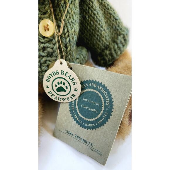 1985 Boyds Bears Plush Bear Mrs. Trumbull 10” #91833 Retired 1998 w/tags - Picture 8 of 9